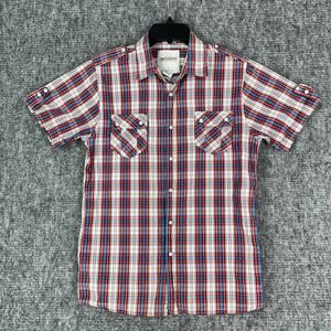 Imperious Shirt Mens Large Western Pearl Snaps Plaid Cowboy Rodeo Short Sleeve